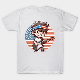 A Whimsical Tribute to American Culture in Cartoon Style T-Shirt T-Shirt